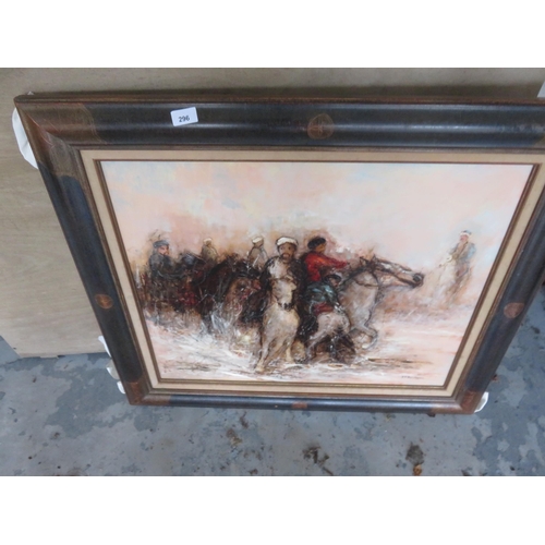 296 - Framed Oil Painting by J. P. Sousseau 