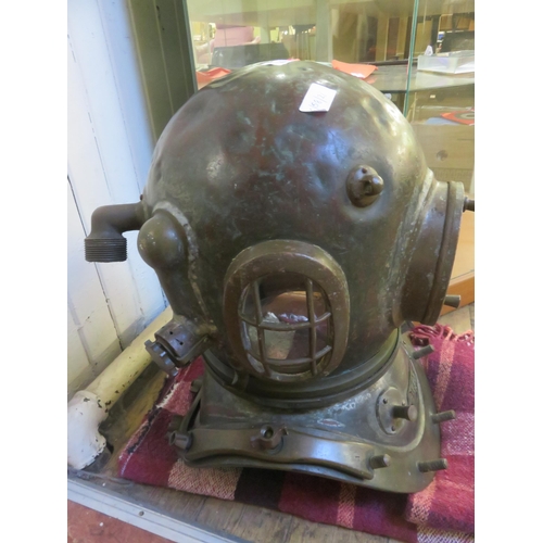 236 - Seibe Gorman 12 Bolt Divers Helmet and Collar. Circa 1930. Used in Scapa Flow and Later at Aberdeen ... 