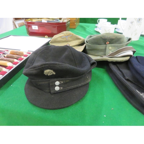 248 - Three German WW2 Caps and Two Garrison Caps