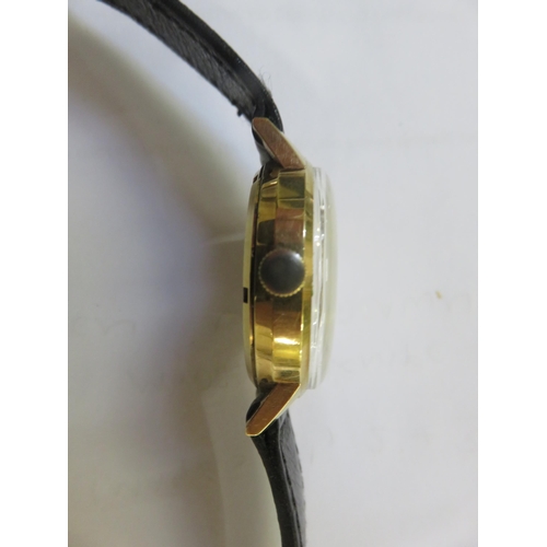 135 - Carrington Yellow Metal cased Wrist Watch