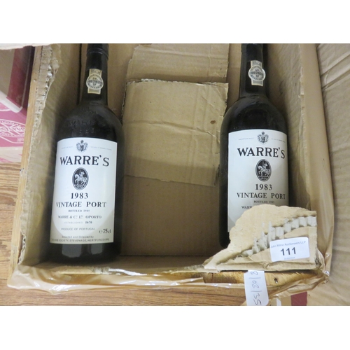 111 - Case containing 10 bottles of Warres 1983 Vintage Port