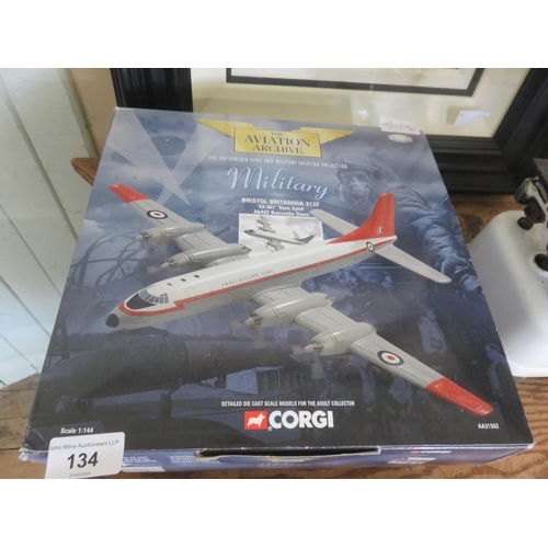 134 - Two Corgi Die Cast Models, Vickers Viscount 700 Series and D.H Comet 4B