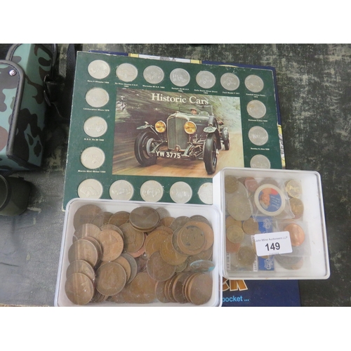 149 - Two Tubs of Mixed Coins and Change Checker Folder etc