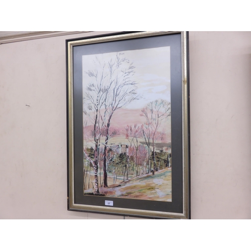 17 - Framed Watercolour 