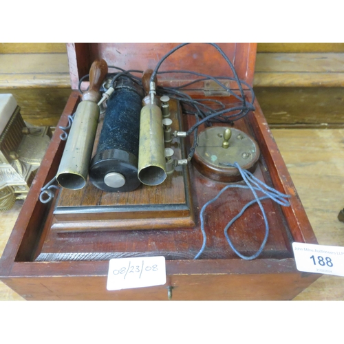 188 - Electro Therapy Device in Fitted Wooden Case