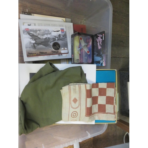 206 - Mixed Lot of RAF Memorabilia, Coins, Prints, Three Vintage Books and Snow White Prints etc