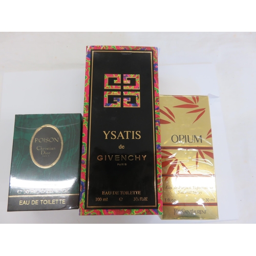 214 - Three Boxed Bottles of Scent, Opium, Ysatis and Poison