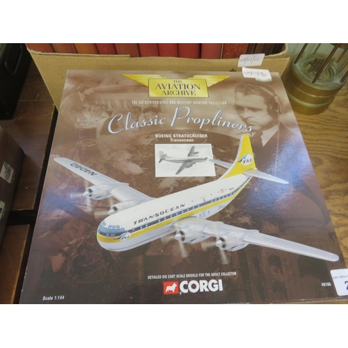 240 - Two Corgi Die Cast Models Lockheed Constellation - Qantas and Bristol 175 Britannia 102