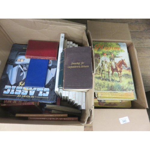 243 - Three boxes of mixed books