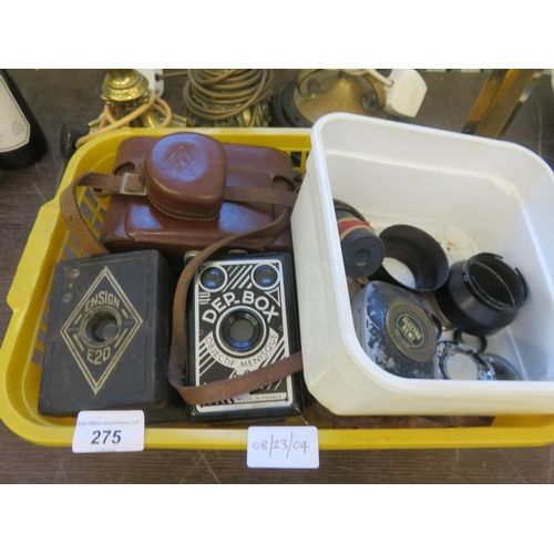 275 - Box of Vintage Cameras and Accessories