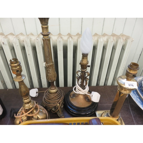 276 - Four assorted Brass Table Lamps