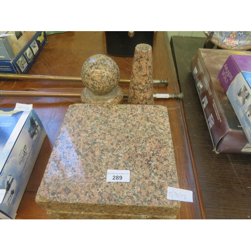 289 - Granite Obelisk on stand