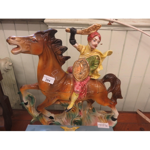 294 - Large Capodimonte Figure - Warrior on Horseback