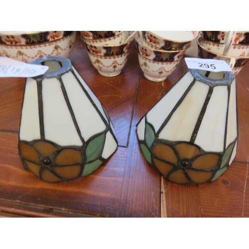 295 - Pair of Miniature Tiffany style Lamps