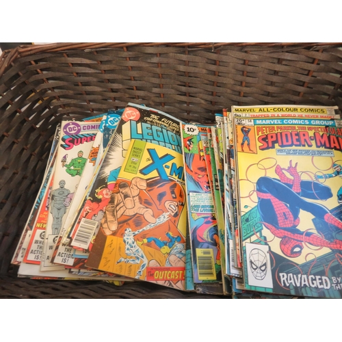 306 - Basket of Spiderman, Marvel, Superman etc Comics