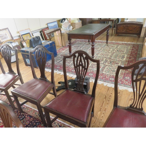 332 - Set of Four Mahogany Framed Shield Back Dining Chairs