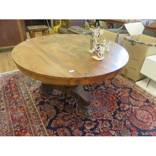 334 - Regency Rosewood Snap Top Pedestal Breakfast Table