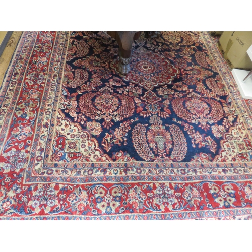 335 - Large Persian Rug - All Over Design on Blue Ground