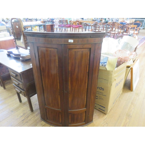 346 - Inlaid Mahogany Two Door Corner Cabinet