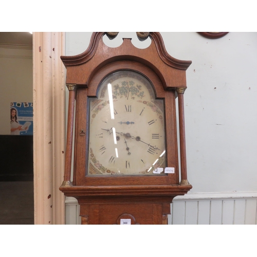 360 - Long Case Clock - painted dial