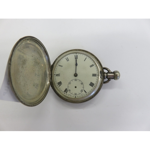 61 - Silver Hunter Pocket Watch