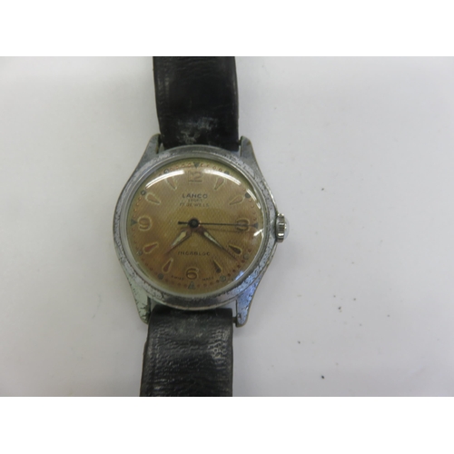 63 - Vintage Lanco Sport Military Type Wrist Watch