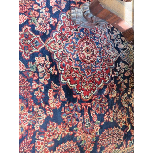 335 - Large Persian Rug - All Over Design on Blue Ground