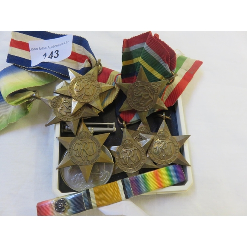 143 - 8 WW2 Campaign Medals