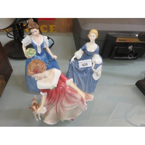 420 - Three Doulton Figures, My Best Friend, Helen & Hilary