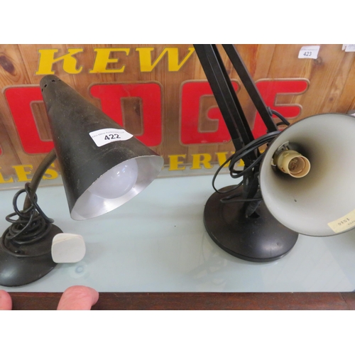 422 - Two small Vintage Anglepoise Lamps (Black)