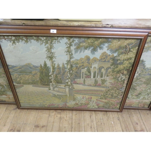 60 - Two Framed Tapestries, one large, and one very large