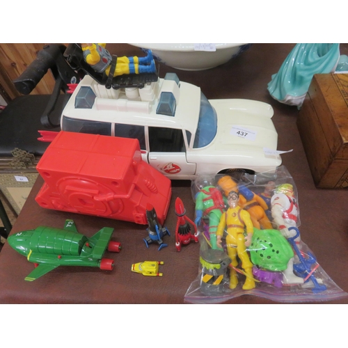 437 - Toy Ghostbusters Car and Thunderbirds Vehicles