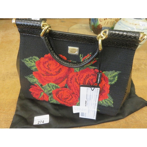 274 - Dolce & Gabbana Rose Handbag and Dust cover