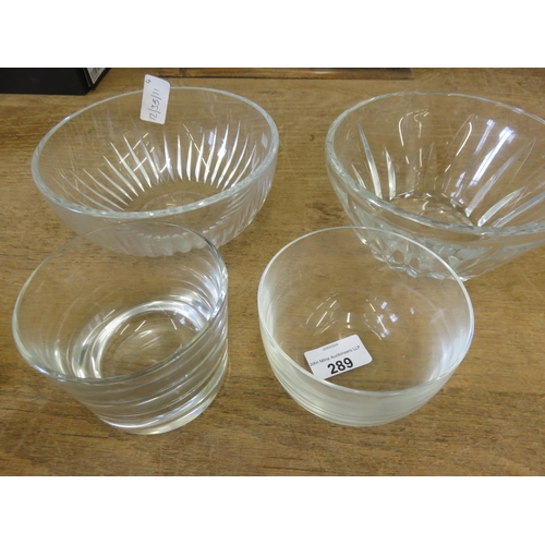 289 - Two Baccarat Cut Glass Bowls, One Bowl and One Tumbler