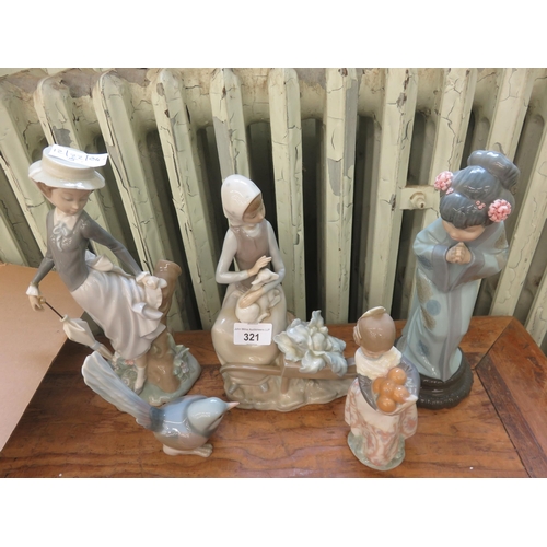 321 - Five Lladro Figures