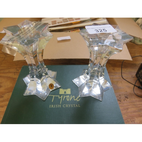 325 - Tyrone Irish Crystal Candlesticks