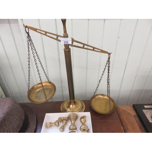 335 - Brass Scales and Weights