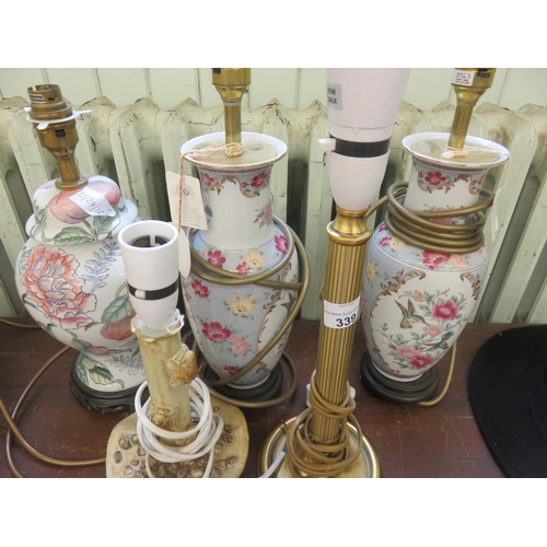 339 - Five Table Lamps