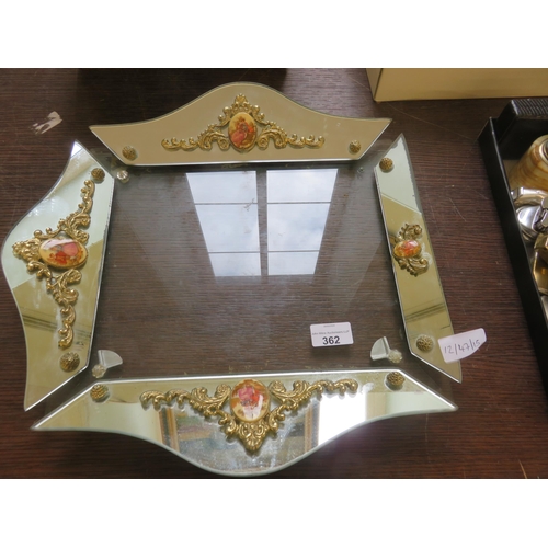 362 - Ornate Glass Photo Frame With Cameos Decoration