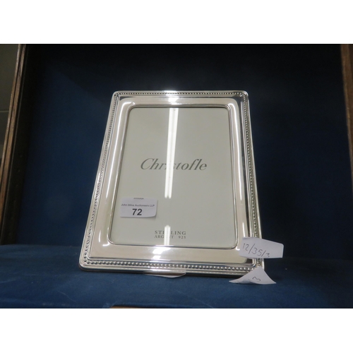 72 - Silver Christoffle Photo Frame