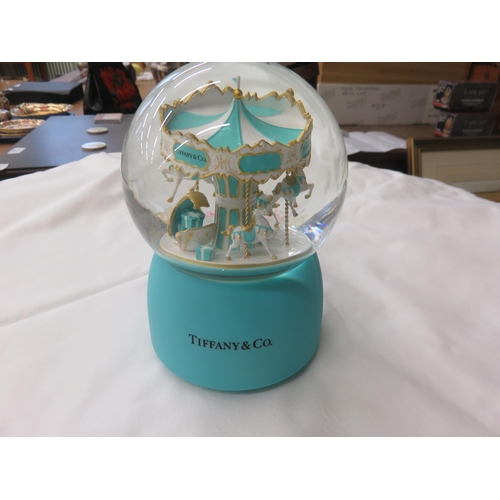 77 - Boxed Tiffany & Co. Musical Snow Globe