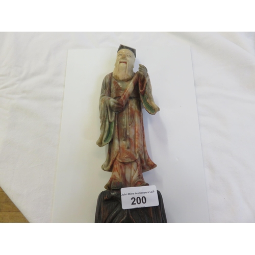 200 - Soap Stone Figure of an Immortal