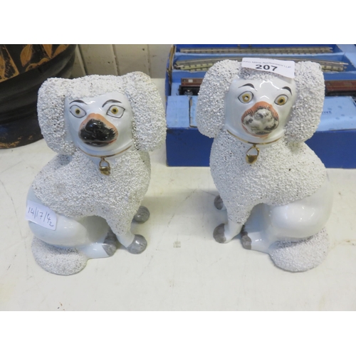 207 - Pair of Staffordshire Poodles