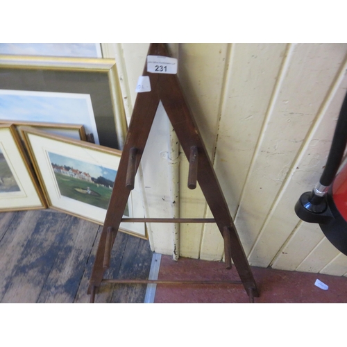 231 - Mahogany Wall Hanging Coat Stand