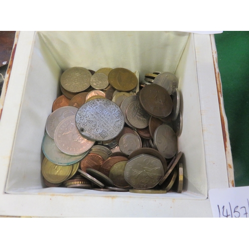 245 - Small box of Coins of the World (some Silver)