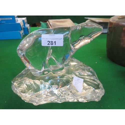 281 - Cut Glass Polar Bear Figure