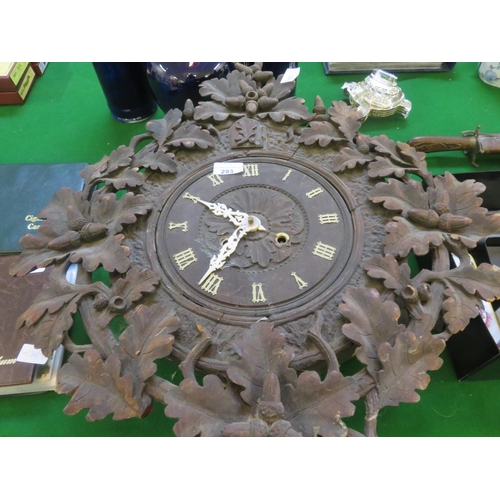 293 - Large Antique Carved Wood Wall Cuckoo Clock