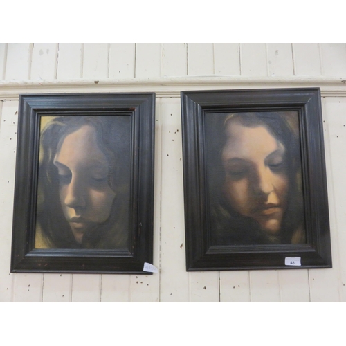 48 - Pair of Framed Oil Paintings 