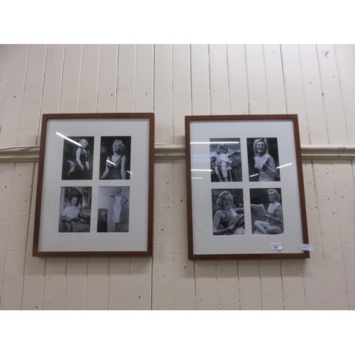 62 - Two Framed Sets of Marilyn Monroe Photographs All In Black and White