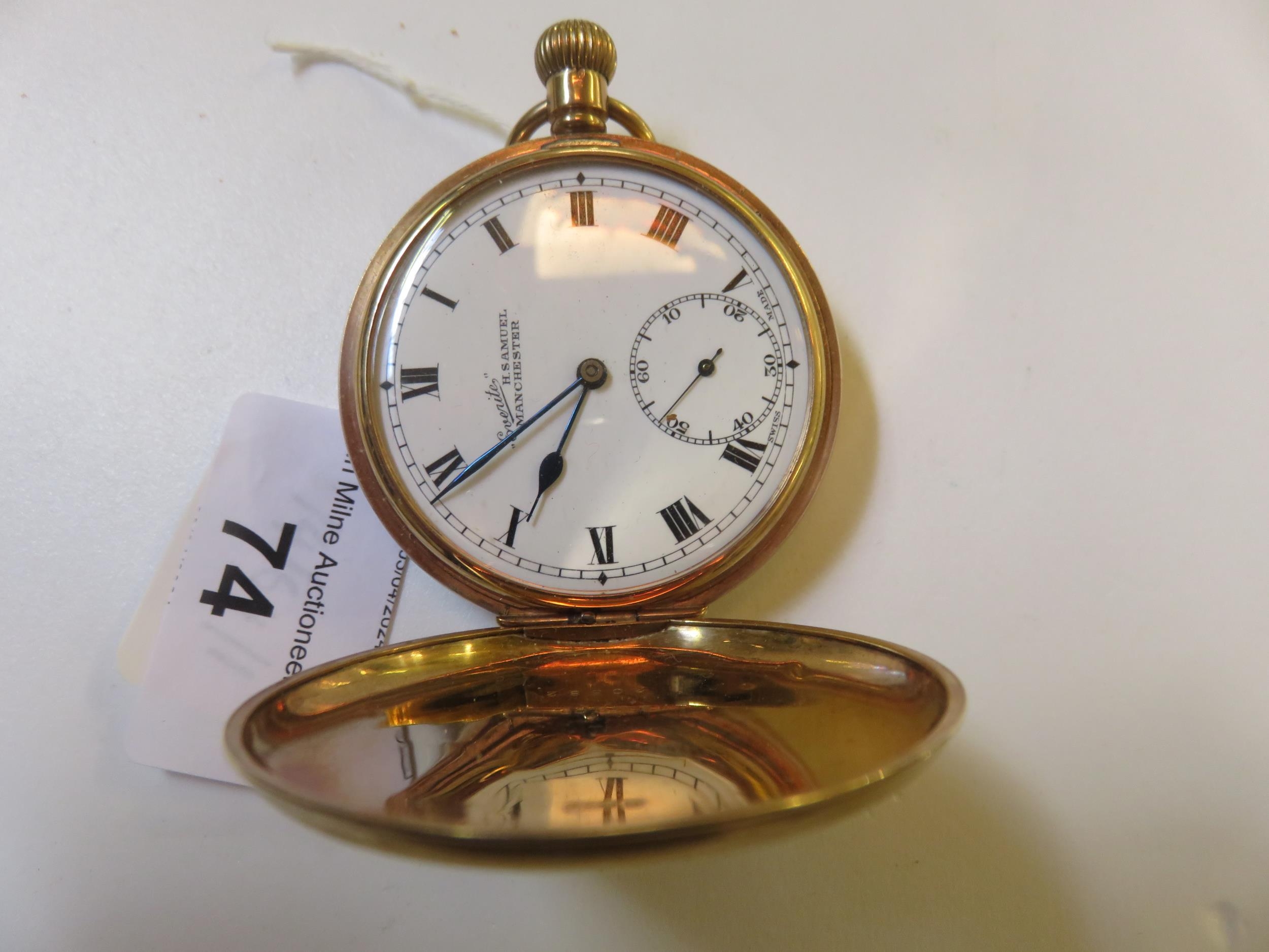 9ct Gold H. Samuel Everite Pocket Watch